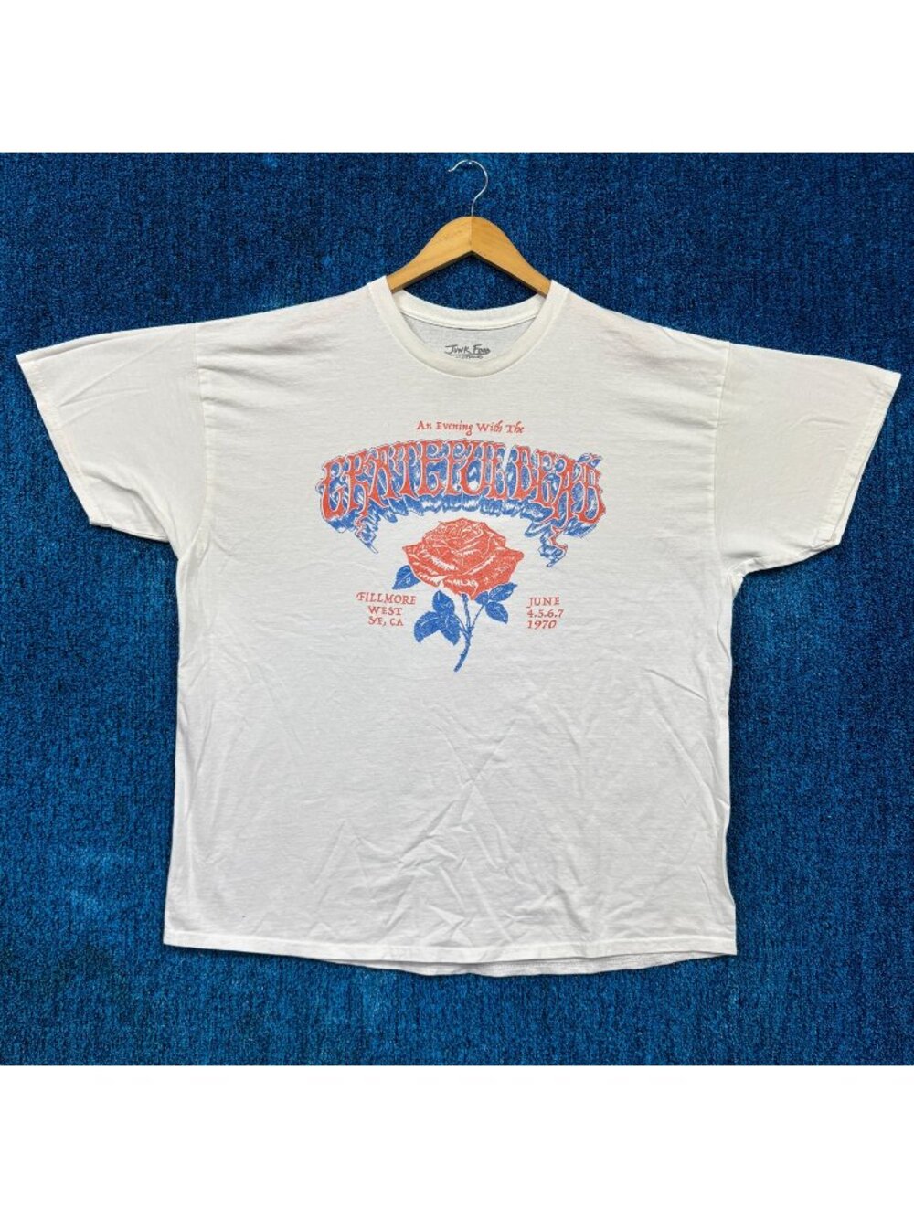 Grateful Dead Fillmore West Rock White T-Shirt Size Extra Large